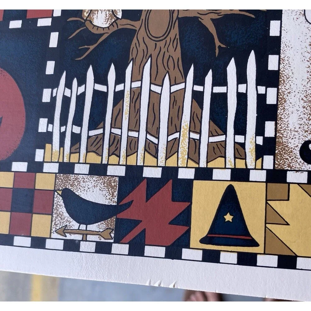 Debbie Mumm Halloween Vinyl Placemats Set 6 Folk Art Witch Frankenstein